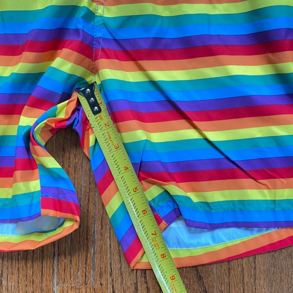 Free Planet Mens Swimming Trunks Size Medium Swim Shorts Rainbow Pride LGBTQ New - Picture 9 of 11